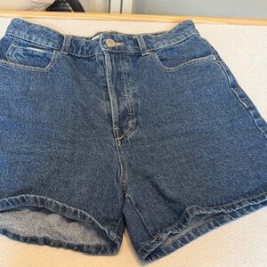 Zara Dark Blue Jean Shorts
